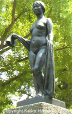 Silk and Woman statue