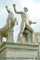 Castor and Pollux statues