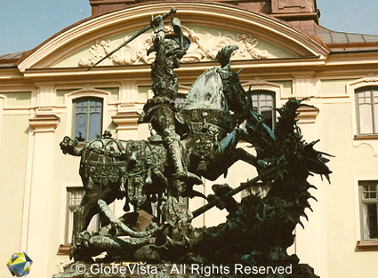 Saint George and The Dragon sculpture